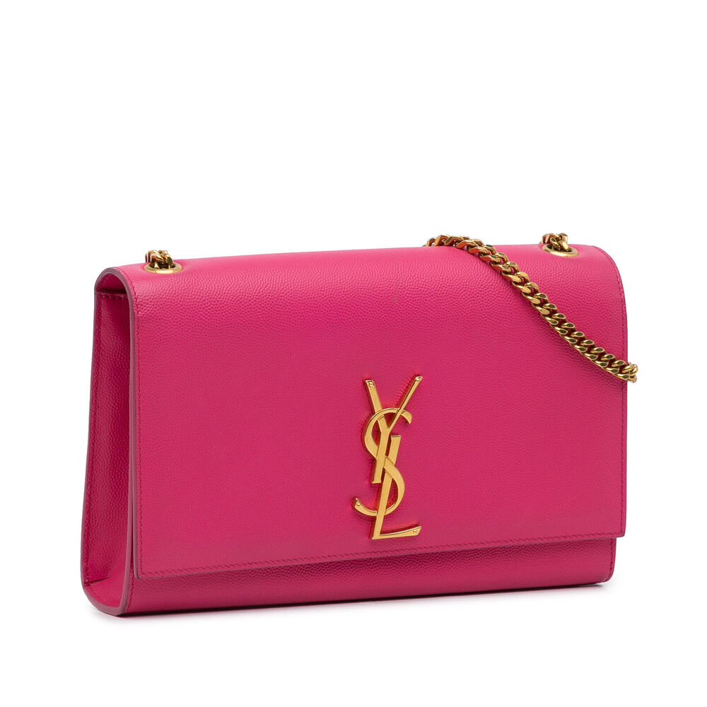 Auth Saint Laurent Small Kate Pink Calf #139165S10B - Picture 2 of 15